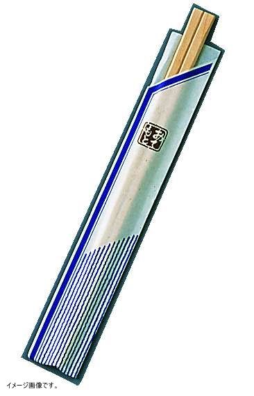 割箸袋入 ピース紺 白樺元禄 ２０．５cm １ケース１００膳×４０入