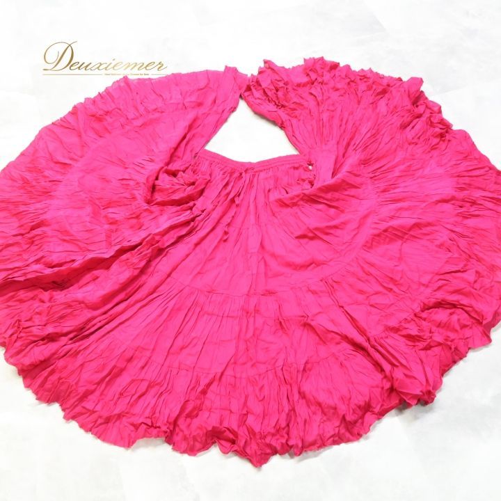 ベリーダンス 衣装 ジプシースカート スカート Garam garam ピンク系 ショッキングピンク 25ヤード ガラムガラム 発表会 イベント 舞台 フリル スカートロング ボリューム かわいい 女性用 ショッキング系 コスチューム 系 LLC-HASEGAWATOSO_COM