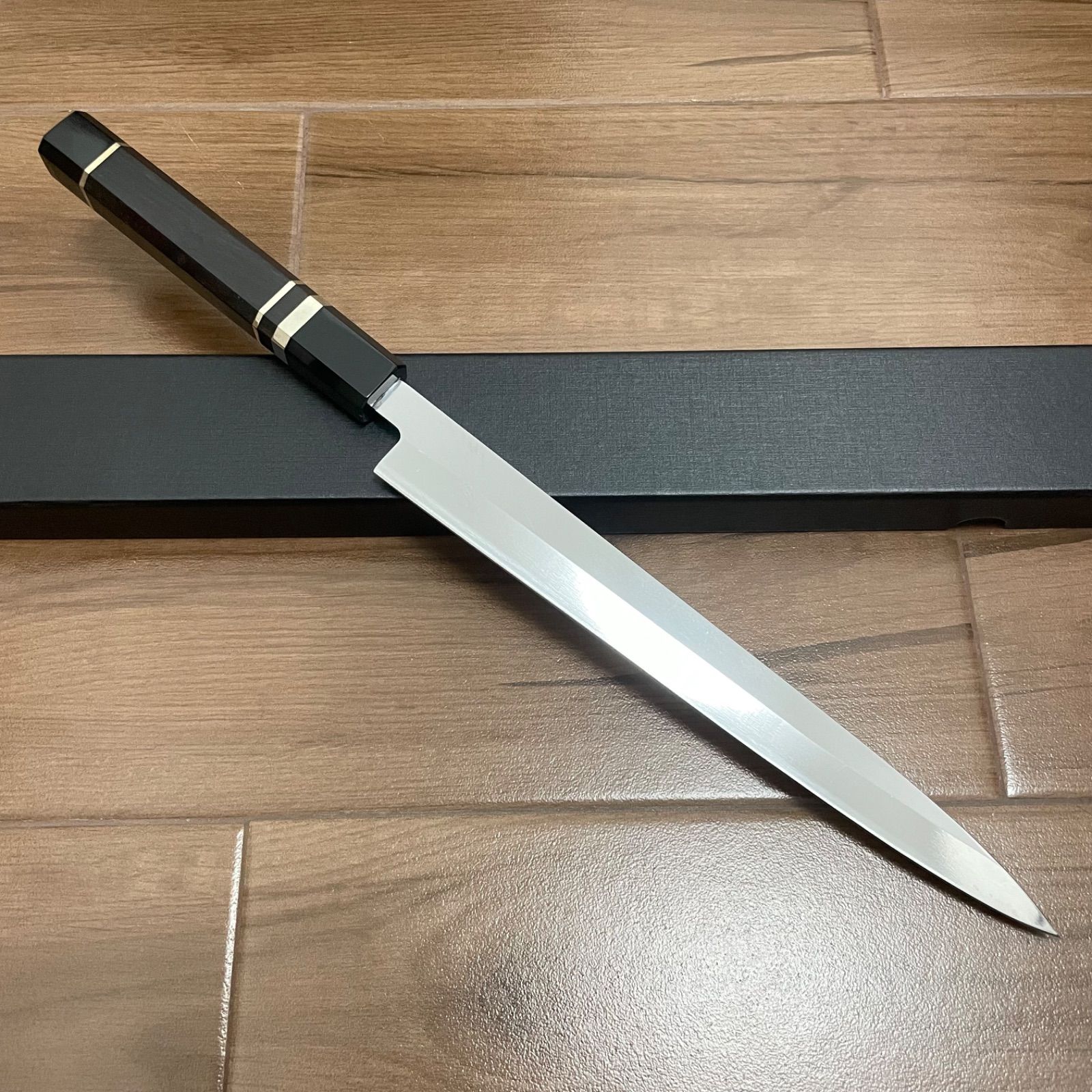 柳刃 9寸 V金10号 刺身包丁 和包丁牛刀 HRC61 檀木八角柄 270mm