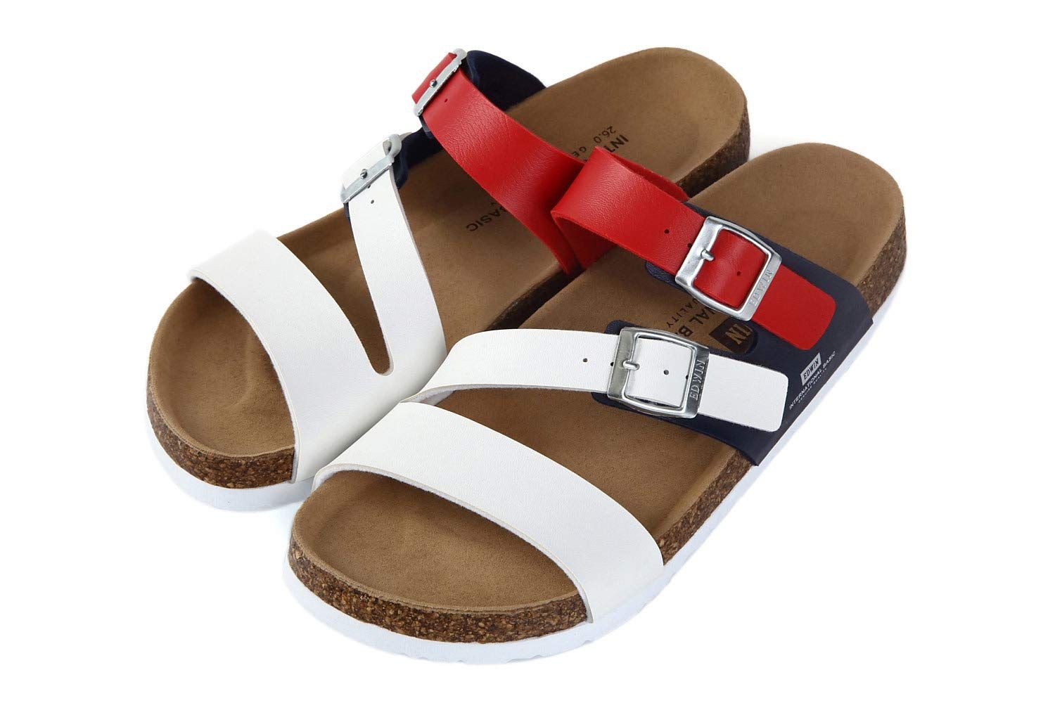 EDWIN エドウィン メンズ サンダル コンフォート フットベット 父の日 プレゼント 靴 eb1005 トリコロール（） 27.0cm