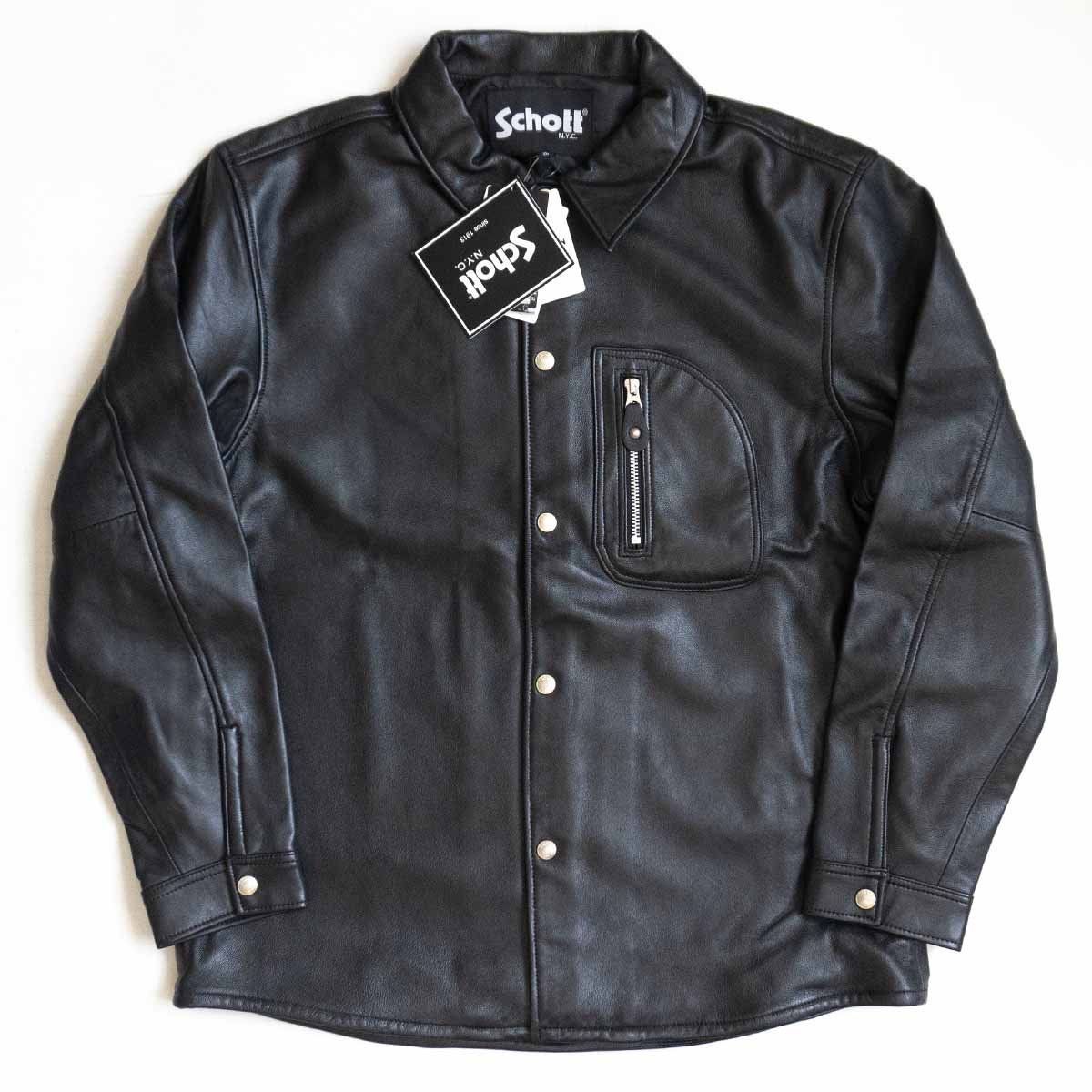 未使用品】SCHOTT【Dポケット シープレザーコーチジャケット】XL 