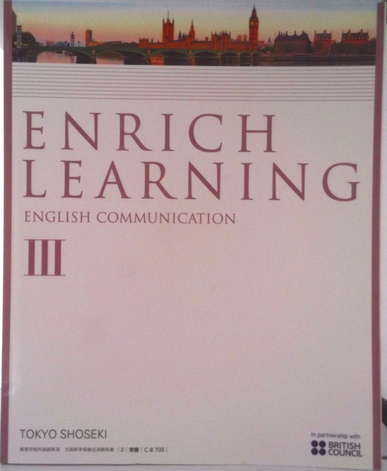 ENRICH LEARNING ENGLISH COMMUNICATION III CIII 703 テキスト