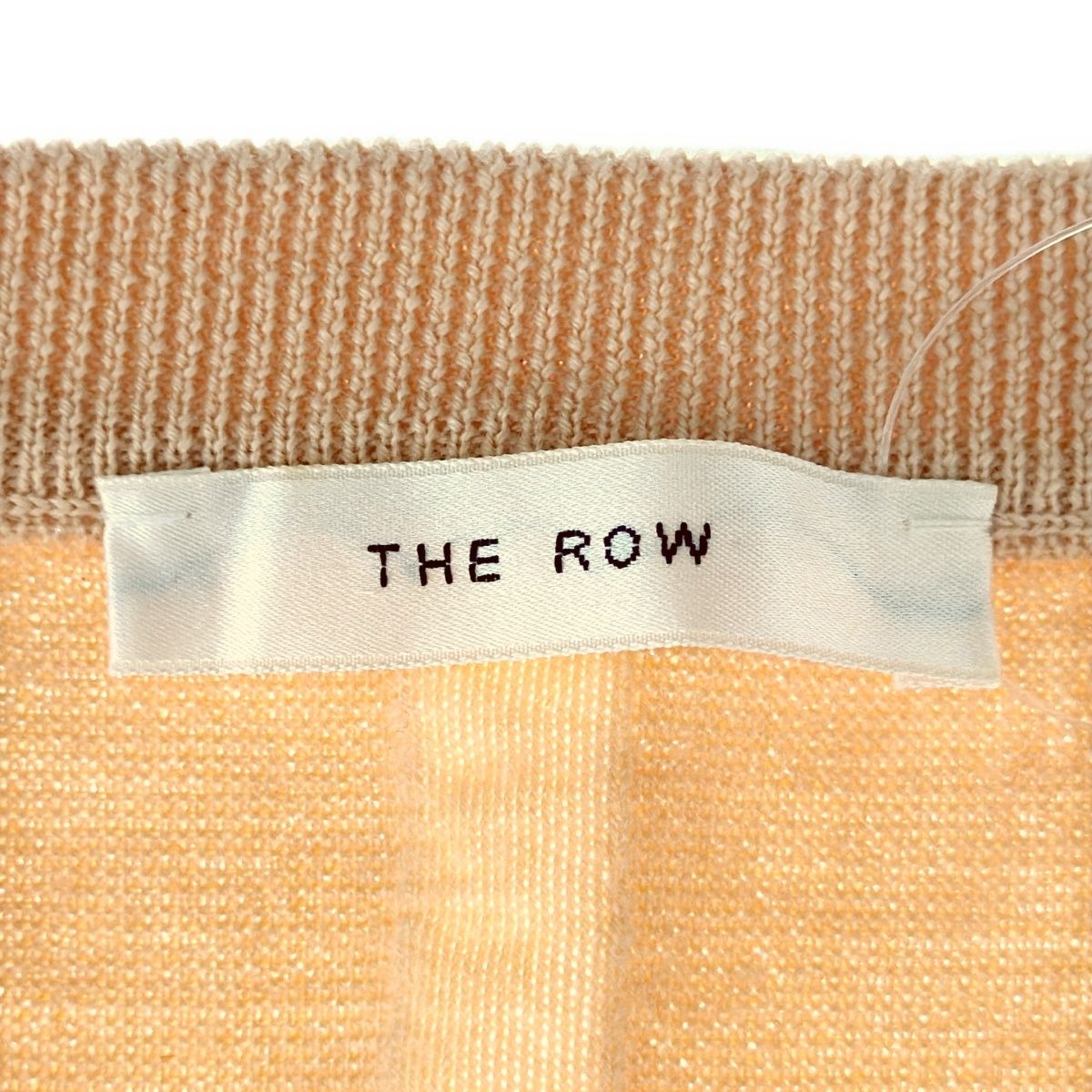 THE ROW - THE ROW ザ ロウ 21SS CREMONA VEST Vネックウールニットベスト A0422 ベージュ系 S THE ROW ザ ロウ 21SS CREMONA VEST Vネックウールニットベスト