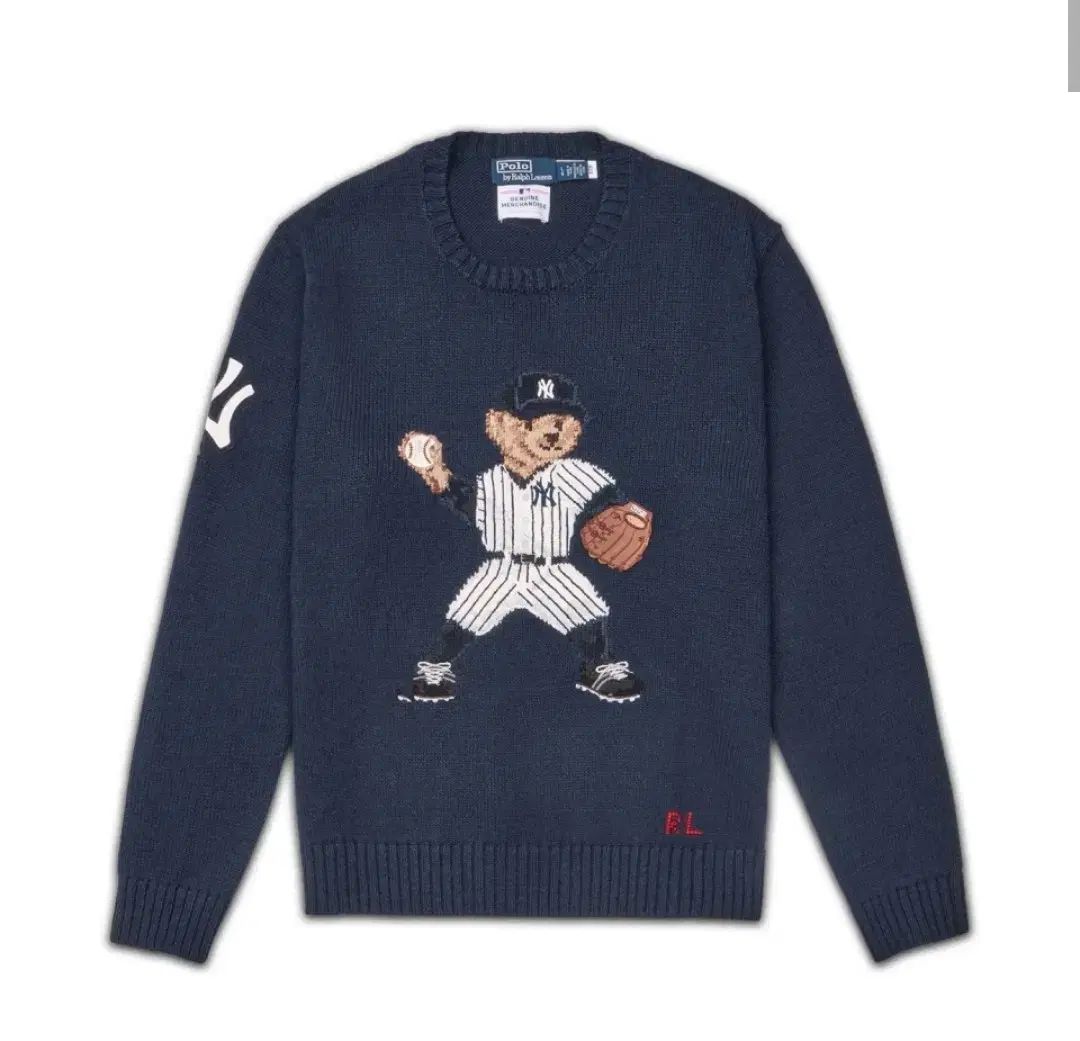 ポロ ラルフ ローレン ヤンキース ベア くま セーター ネイビー L XL