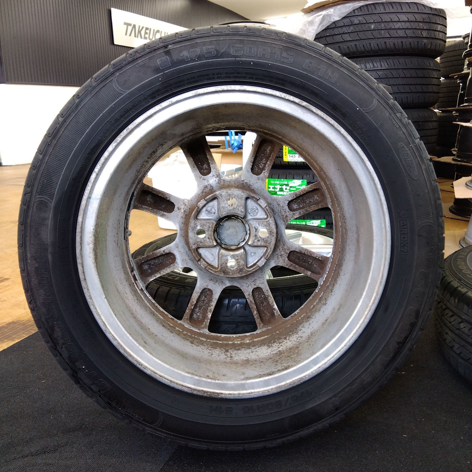 中古 タイヤホイール 4本セット 日産純正ホイール オーテック 15インチ 