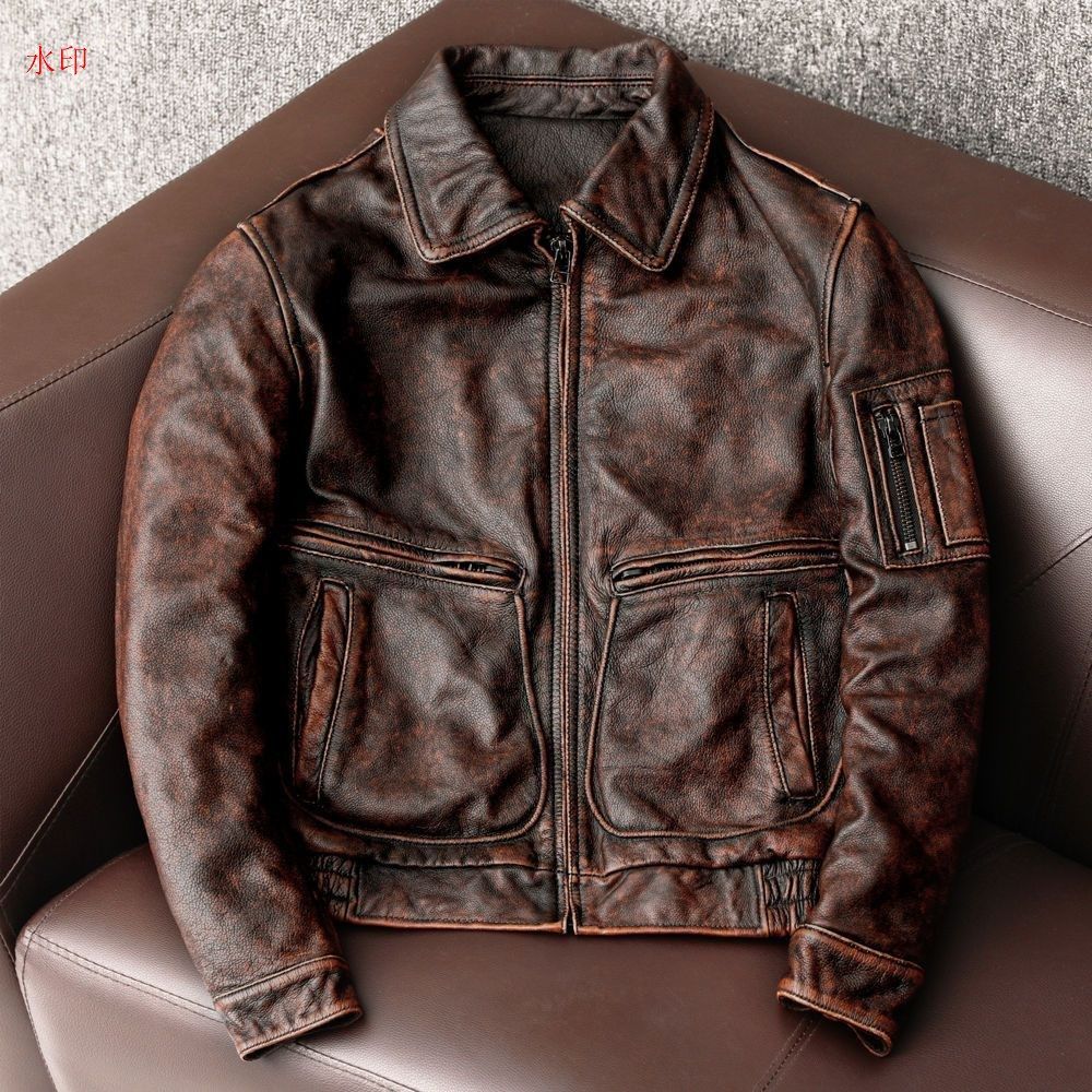 高品質 レザージャケット カウハイド 本革 革ジャン バイクレザー ライダース 牛革 メンズファッション 機関車 アメカジ ハーレー S～6XL