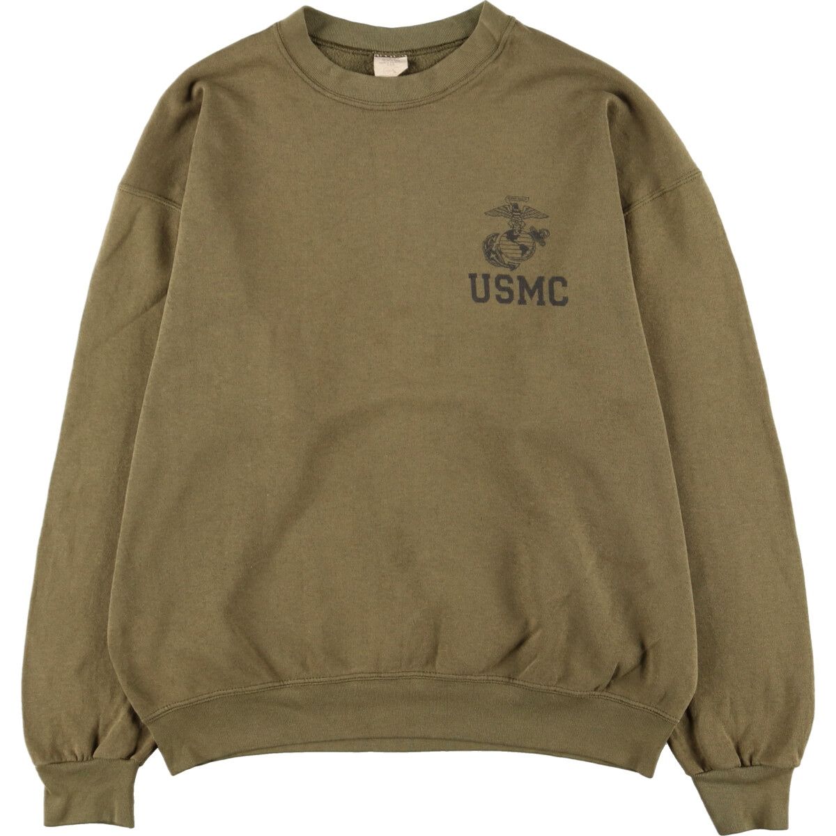 古着 90年代 Campbellsville apparel company USMC アメリカ海兵隊 プリントスウェットシャツ トレーナー USA製 メンズL/eaa373883