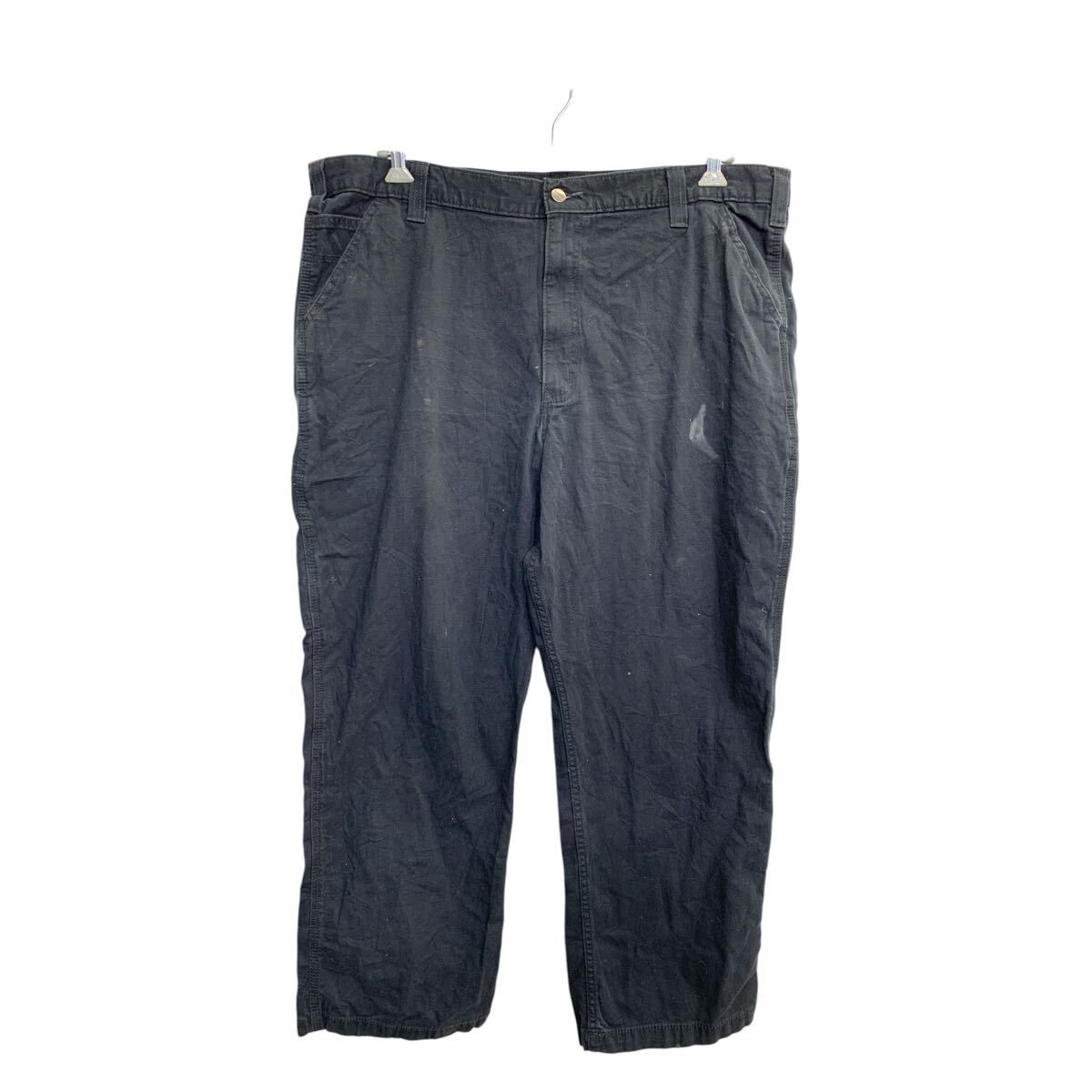 Carhartt ワークパンツ W42 カーハート ビッグサイズ リラックスフィット ブラック 古着卸 アメリカ仕入 2503-605
