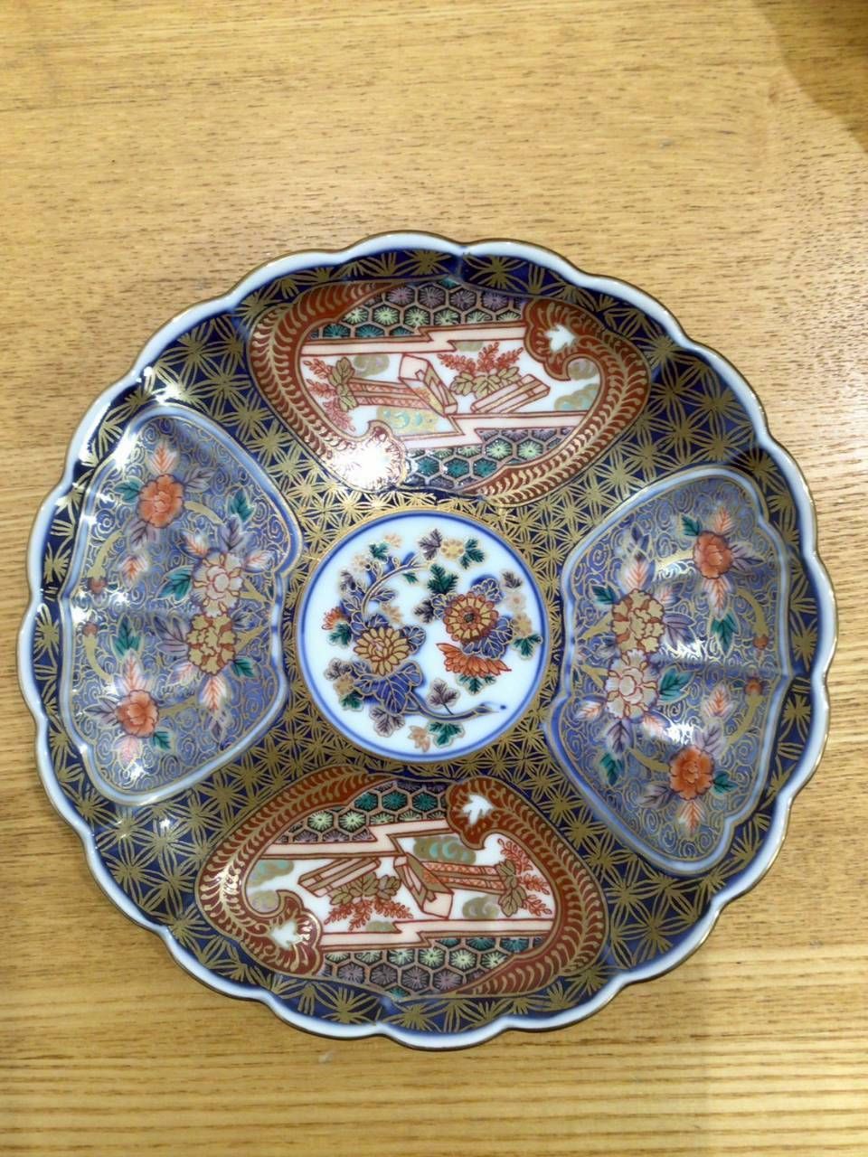 日肥其泉作 献上手古伊万里金彩皿5枚 日肥其泉 昭和年製 献上手古伊万里金彩皿 5枚セット 日肥其泉作