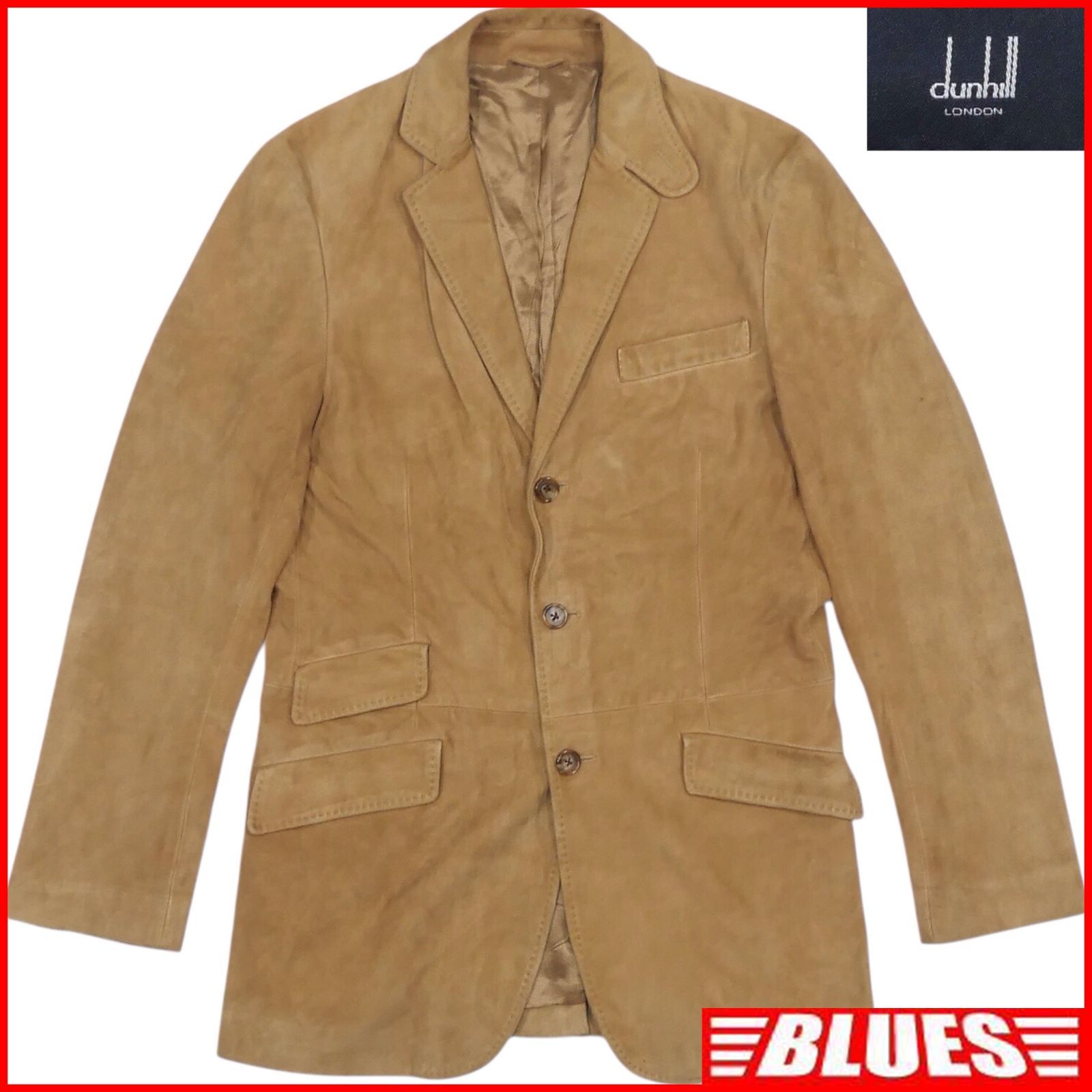 dunhill ダンヒル テーラードジャケット S イタリア製 レザー 茶