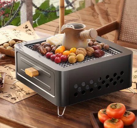 囲炉裏煮茶焼きオーブンストーブ炭ストーブ戸外火鉢棚冬火を焚きます