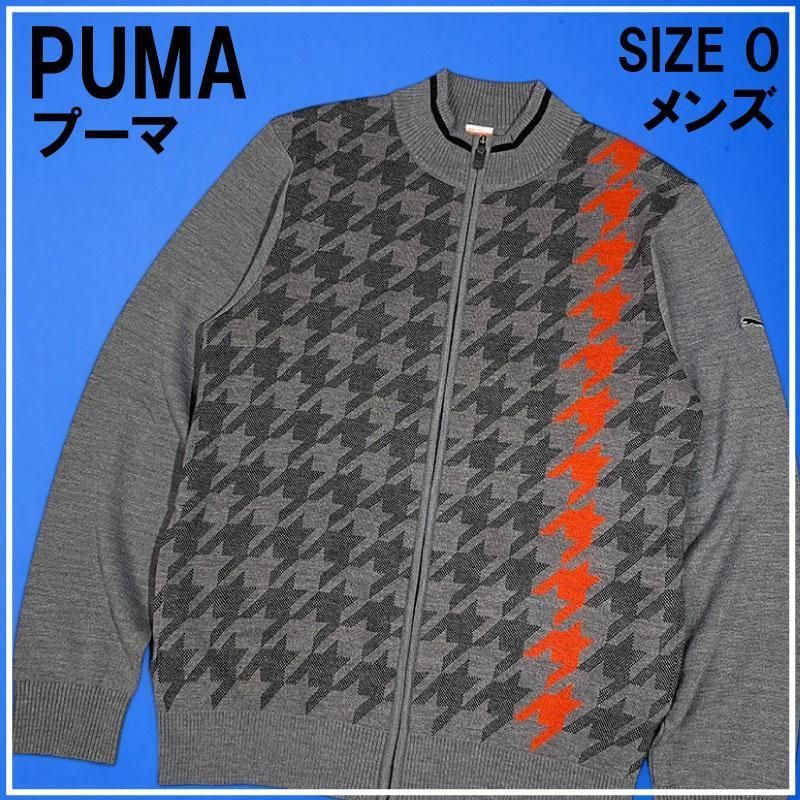 PUMA GOLF プーマ ゴルフ ニット ジャケット 千鳥 格子柄 O PUMA GOLF プーマ ゴルフ ニット ジャケット 千鳥 格子柄 O