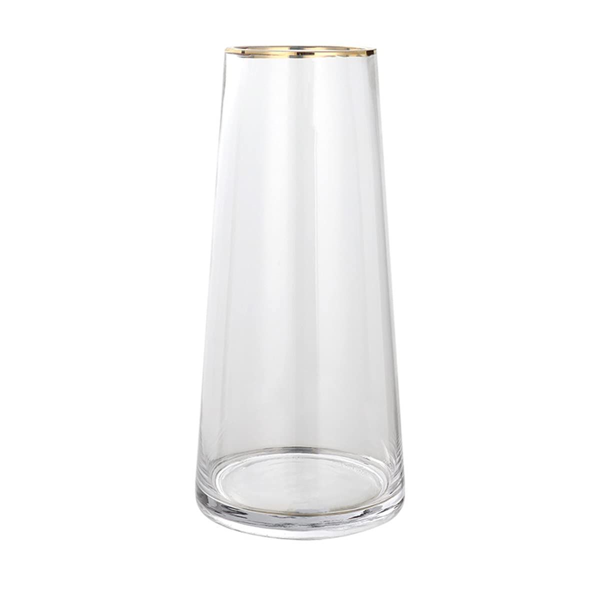 【特価商品】インテリア インテリア シンプル おしゃれ (hbbl-vase-touming-jinbian-25cm) 造花 生け花 水栽培 アレンジ 北欧 透明 ガラスボトル フラワーベース 22cm 花器 花瓶ガラス ガラスベース