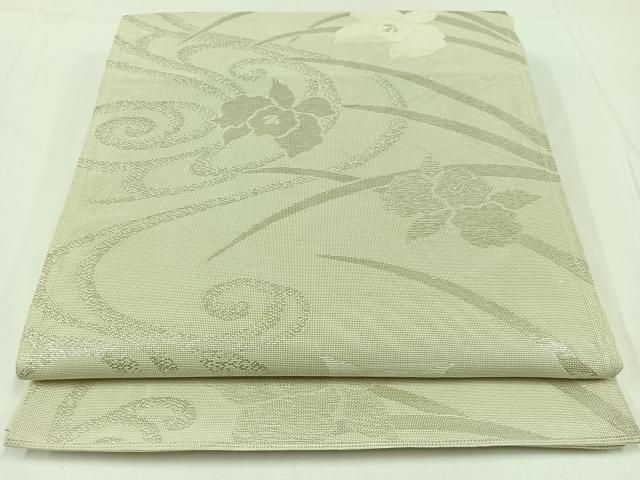 送料無料　本物保証　明時代花草文青華平碗　径15ｃｍ　④ 平和屋着物▽六通柄袋帯 扇面花鳥文 金糸 正絹 逸品 AAAZ4033wj