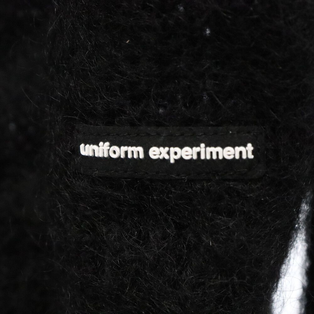 uniform experiment モヘア クルーネック セーター 黒 4