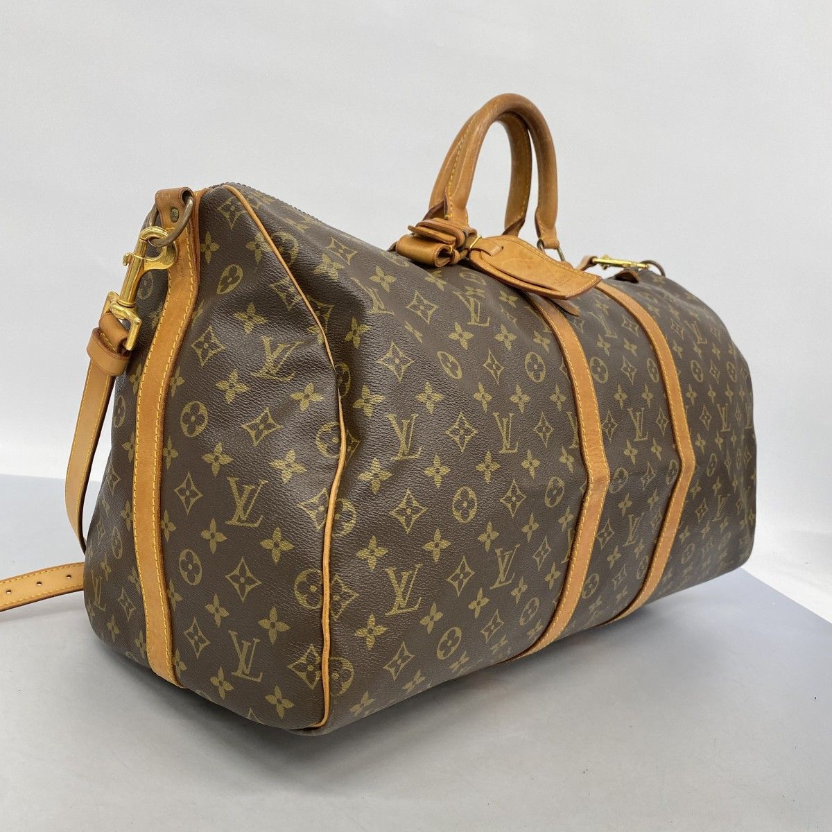 5md4142 ルイヴィトン ボストンバッグ モノグラム キーポルバンドリエール55 M41414 ブラウン メンズ レディース ユニセックス