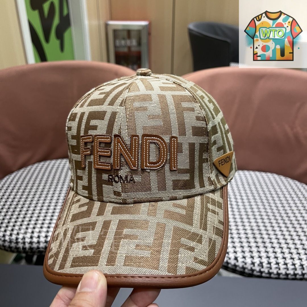 FENDIブラウンシアリングベースボールキャップ FENDI フェンディ キャップ ズッカ柄 ブラウンシアリング ベース