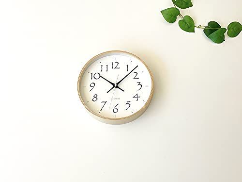 ライトブラック KATOMOKU plywood clock 20 電波時計 スイープ連続秒針