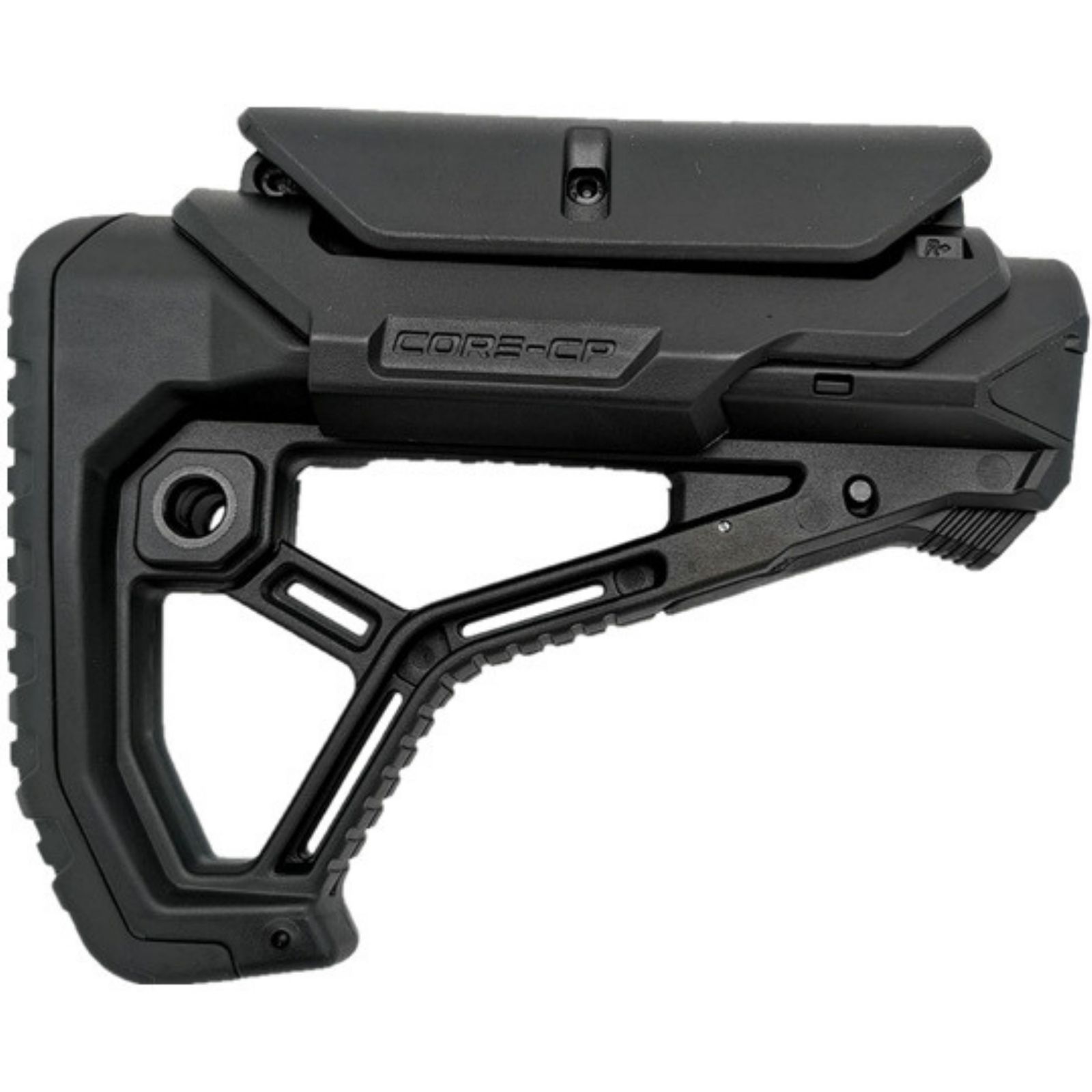 GPリテール FAB Defense リアル刻印 GL-CORE CP ストック レプリカ M4 M16等に対応 ラバー製バットパッドにも刻印あり (CPあり， ブラック FAB-GL-CORE-CP)