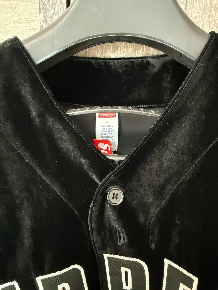  25 SS Supreme シュプリーム ツアーベルベット ベースボール ジャージ L サイズ その他 ウェア