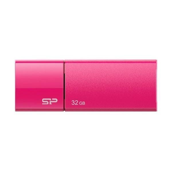 (まとめ) シリコンパワーUSB2.0フラッシュメモリ Ultima U05 32GB ピンク SP032GBUF2U05V1H 1個 〔×10セット〕