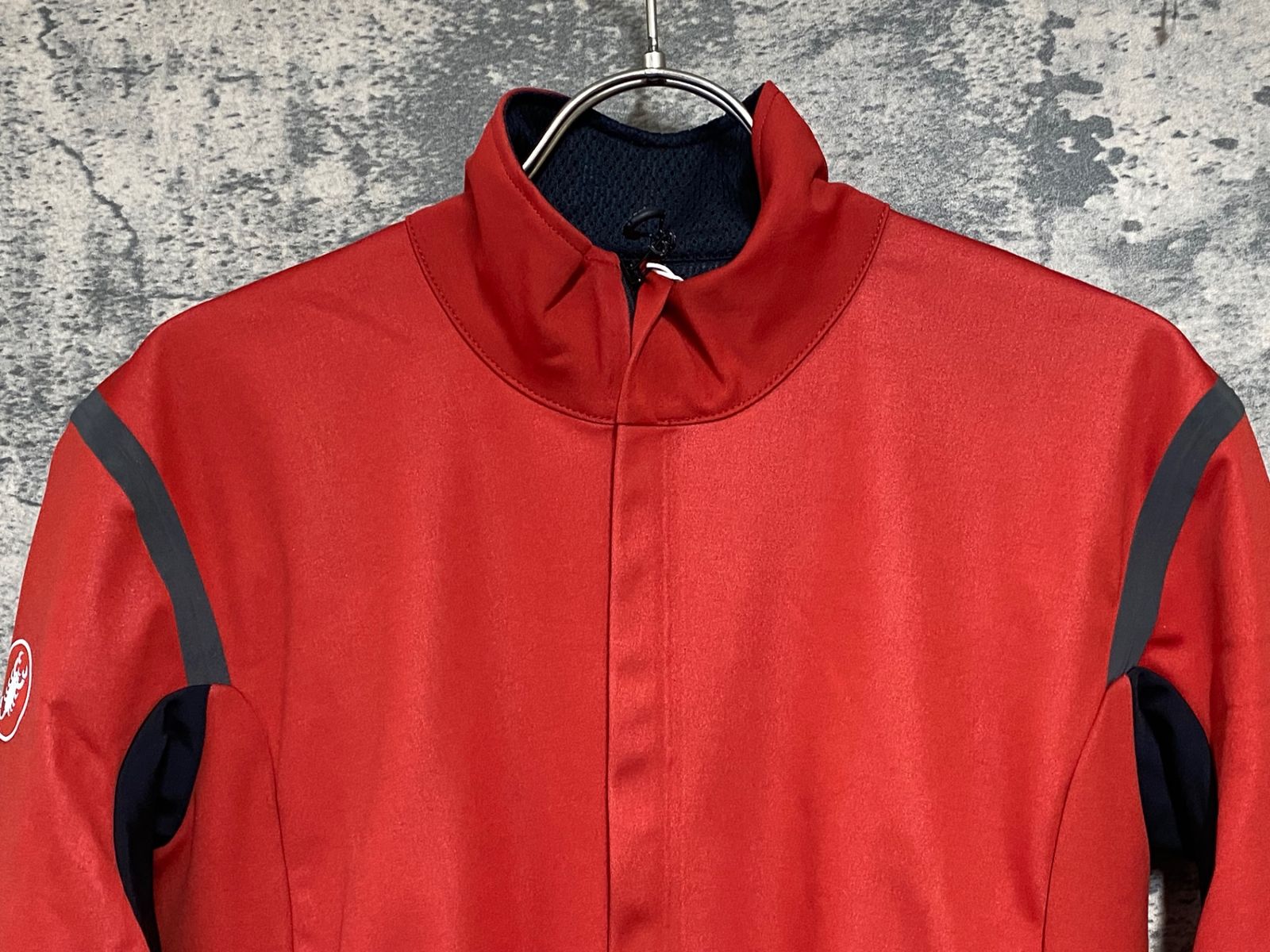 JJ386 カステリ CASTELLI ロッソコルサ ROSSO CORSA perfetto 長袖 サイクルジャケット 赤 黒 M 裏起毛 GORE-TEX INFINIUM