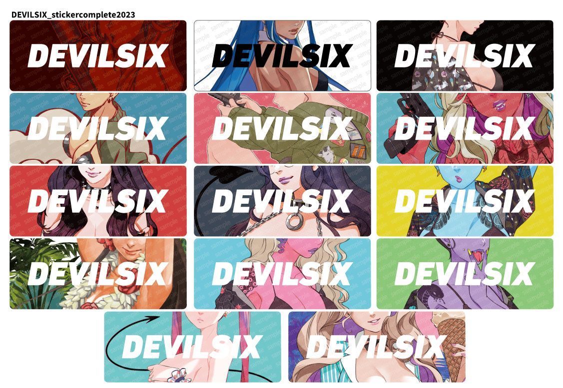 DEVILSIX - HORIZONTAL STICKER PACK(ALL)