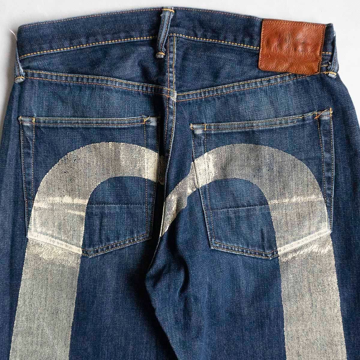 エヴィス EVISU W34L35 大黒 デニムパンツ デカカモメ travis エヴィス EVISU W34L35 大黒 デニムパンツ デカカモメ travis