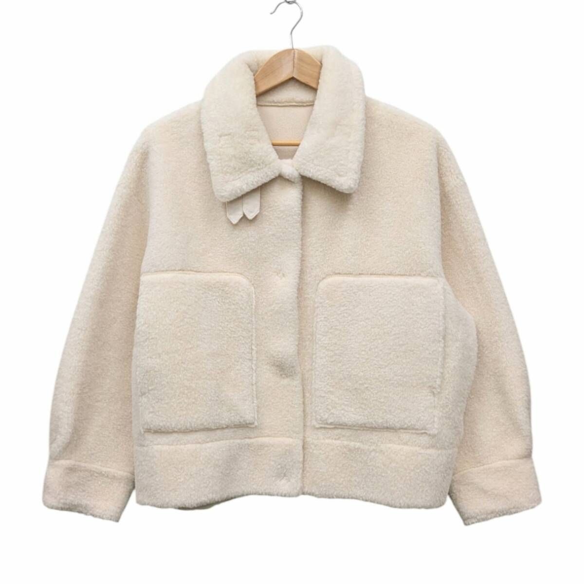 22 STUNNING LURE スタニングルアー エコムートンショートジャケット ショートアウター 19A114-017 ホワイト系 サイズ 0