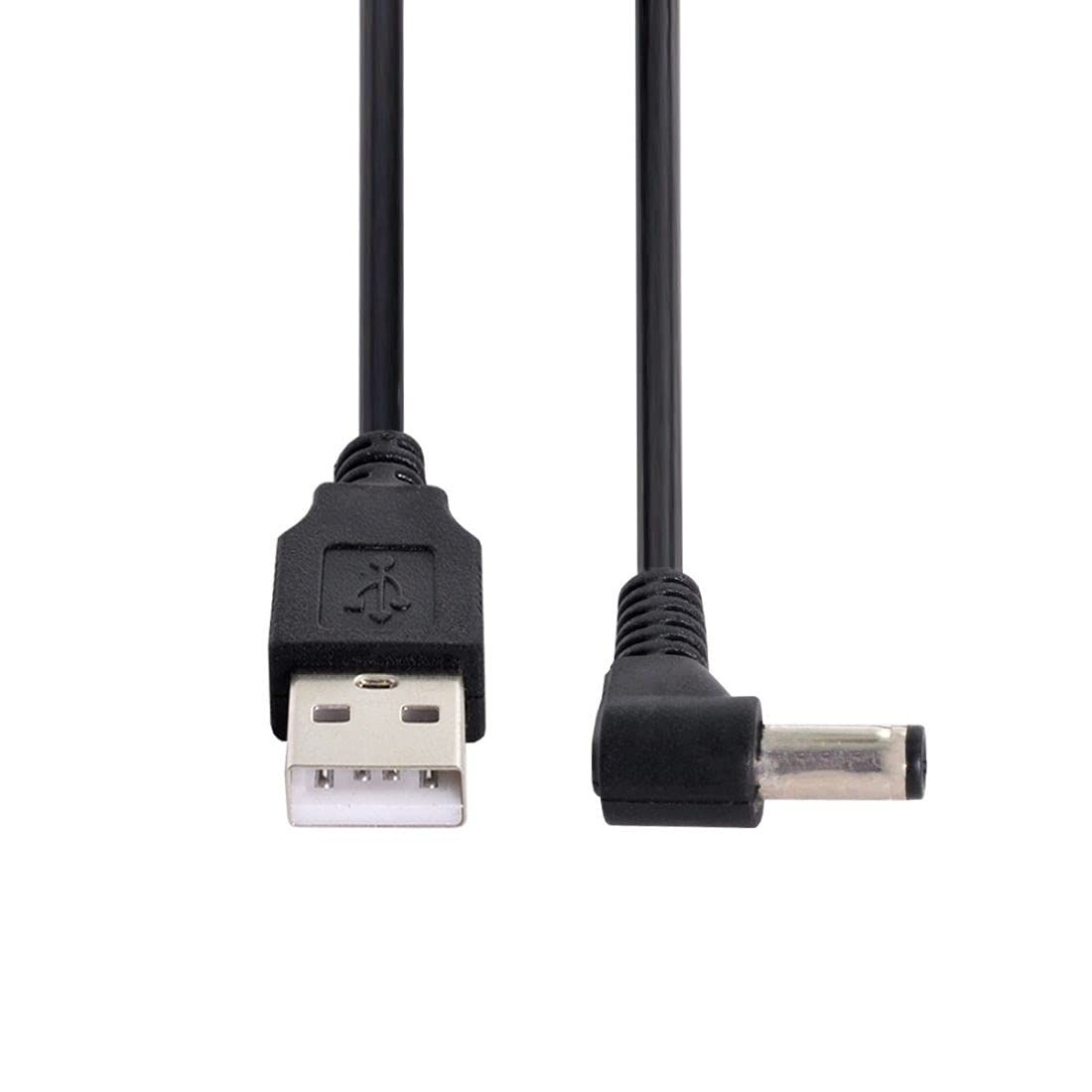 新品 chenyang USB 2.0 Type A オス - 5.5 x 2.5mm DC 5V 電源プラグ バレルコネクタ 充電ケーブル 80cm