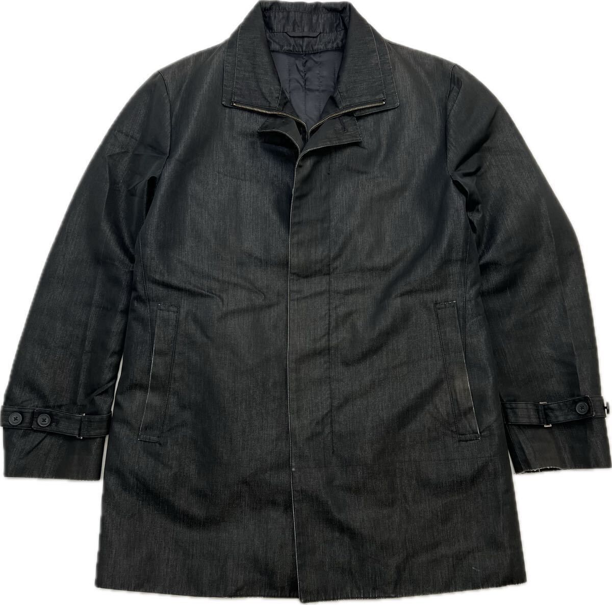 Calvin Klein ☆ ライナー付◎ ステンカラーコート ブラック コート 38 