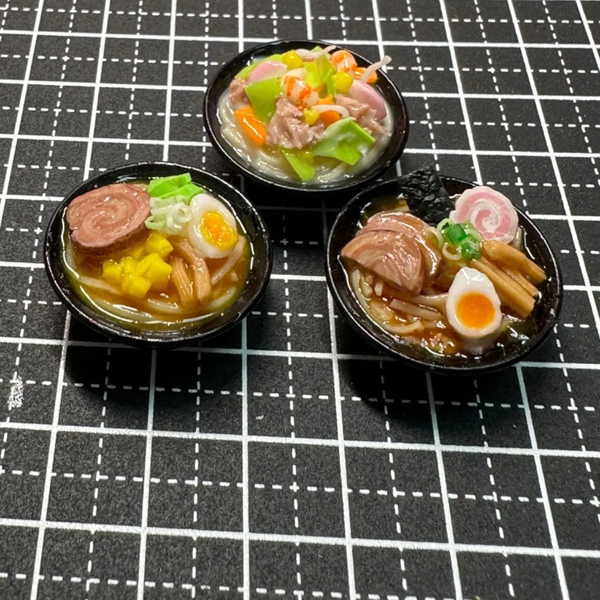 368 三種のラーメン🍜セット⭐️ミニチュアフード ラーメン 味噌