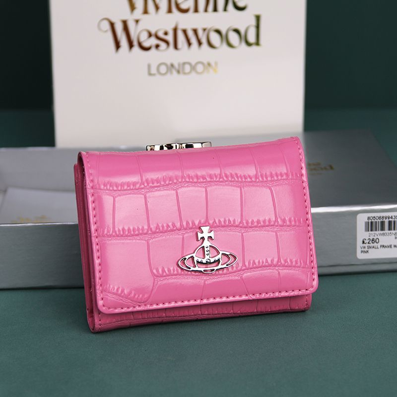 極美品Vivienne Westwood ピンク 財布 オンライン限定 小銭入れ Vivienne Westwood ヴィヴィアンウエストウッド 二つ折り財布