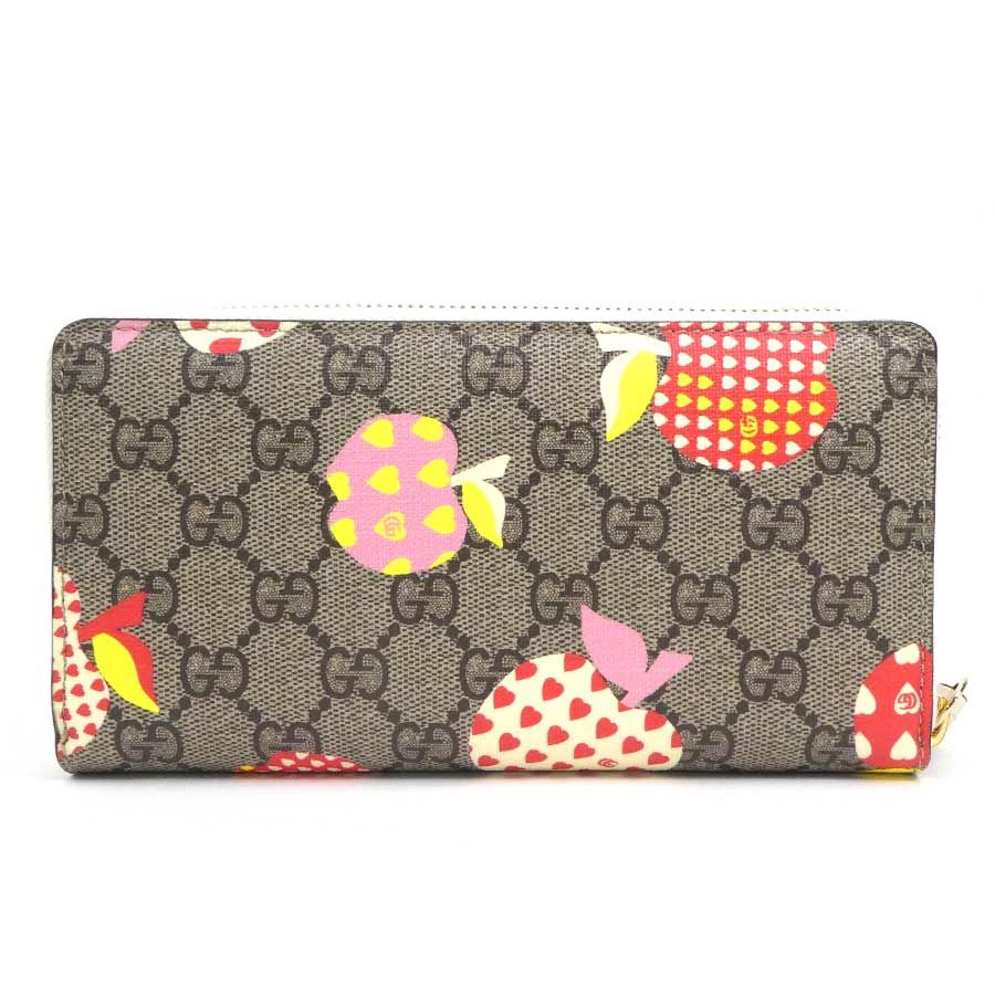 未使用級 GUCCI グッチ レ ポム 長財布 ラウンドファスナー GG りんご 未使用級 GUCCI グッチ レ ポム 長財布 ラウンドファスナー GG