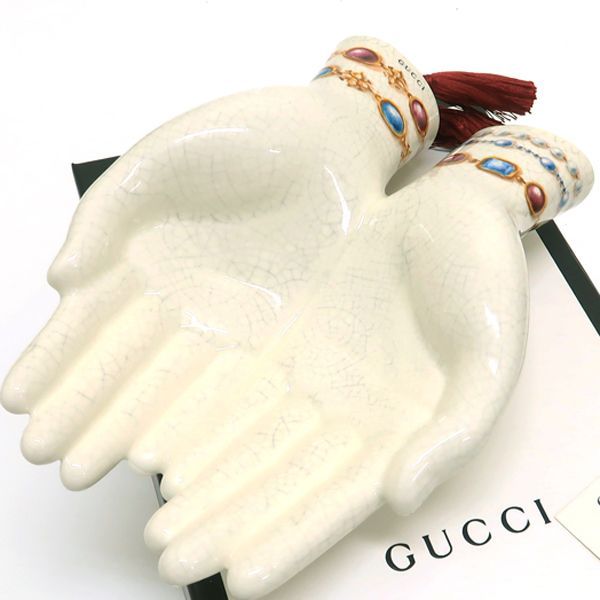 GUCCI DECOR × RICHARD-GINORI ポーセリン ハンドトレイ 磁器 新品同様