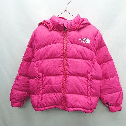 THE NORTH FACE キッズサイズ 長袖 ダウンジャケット サイズ120 ピンク レディース E 1406050091866