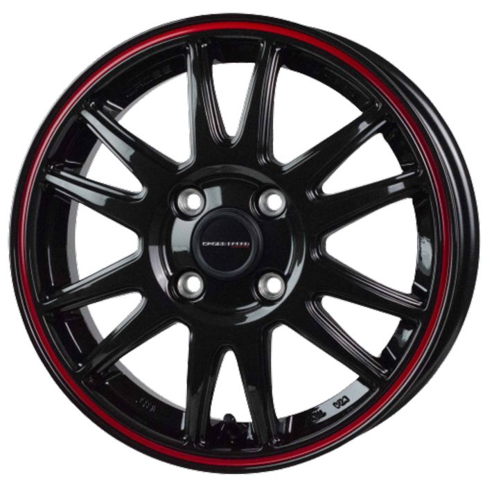 ホイール4本セット CROSS SPEED CR6 グロスガンメタ+レッド