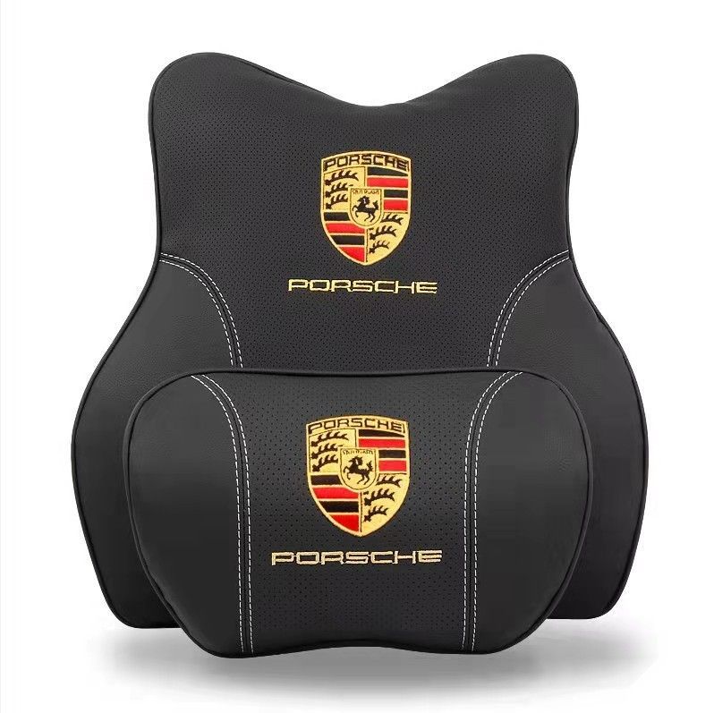 ポルシェ PORSCHE 刺繍ロゴ ポルシェ 車用記憶 ネックパッド 腰