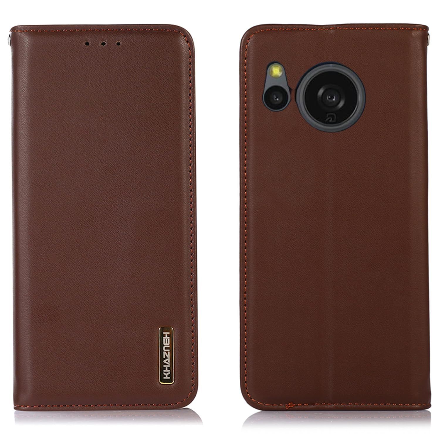 【新着商品】8 ケース 手帳型 本革 アクオス Sense センス8 SH-54D/SHG11 カバー 牛革 財布型 上質ナッパレザー 高級本皮 耐衝撃 AQUOS マグネット式ボタン スピーカーホール付き カード収納 横置き