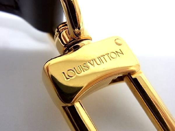 ■極美品■ LOUIS VUITTON ルイヴィトン ゴールド金具 バッグ用 ショルダーストラップ 斜め掛け レディース ダークブラウン系 AN9367