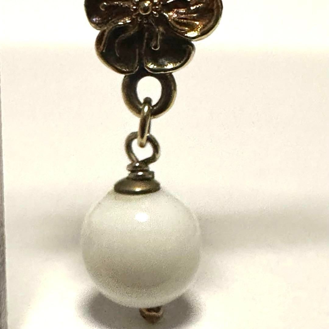 グッチ GUCCI ピアス インターロッキングG フラワー 花 グラスパール