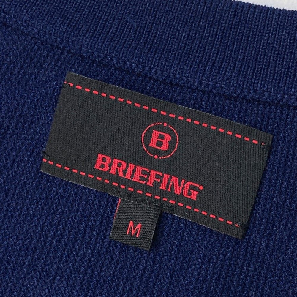 サイズ：M BRIEFING GOLF ブリーフィング Vネック ニットベスト ブルー