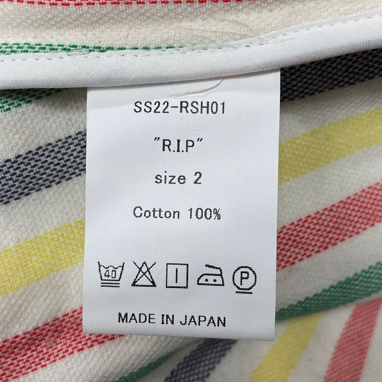 RANDY 22SS ハーフジップ パイル ストライプ カットソー ランディ 
