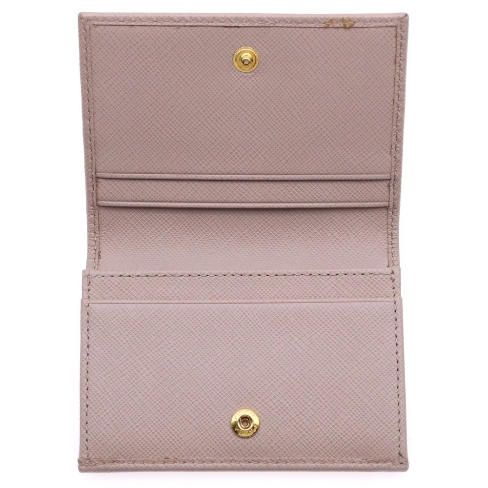 【極美品】プラダ 名刺入れ カードケース サフィアーノレザー ベージュ PRADA】プラダ サフィアーノレザー カードホルダー (PRADA
