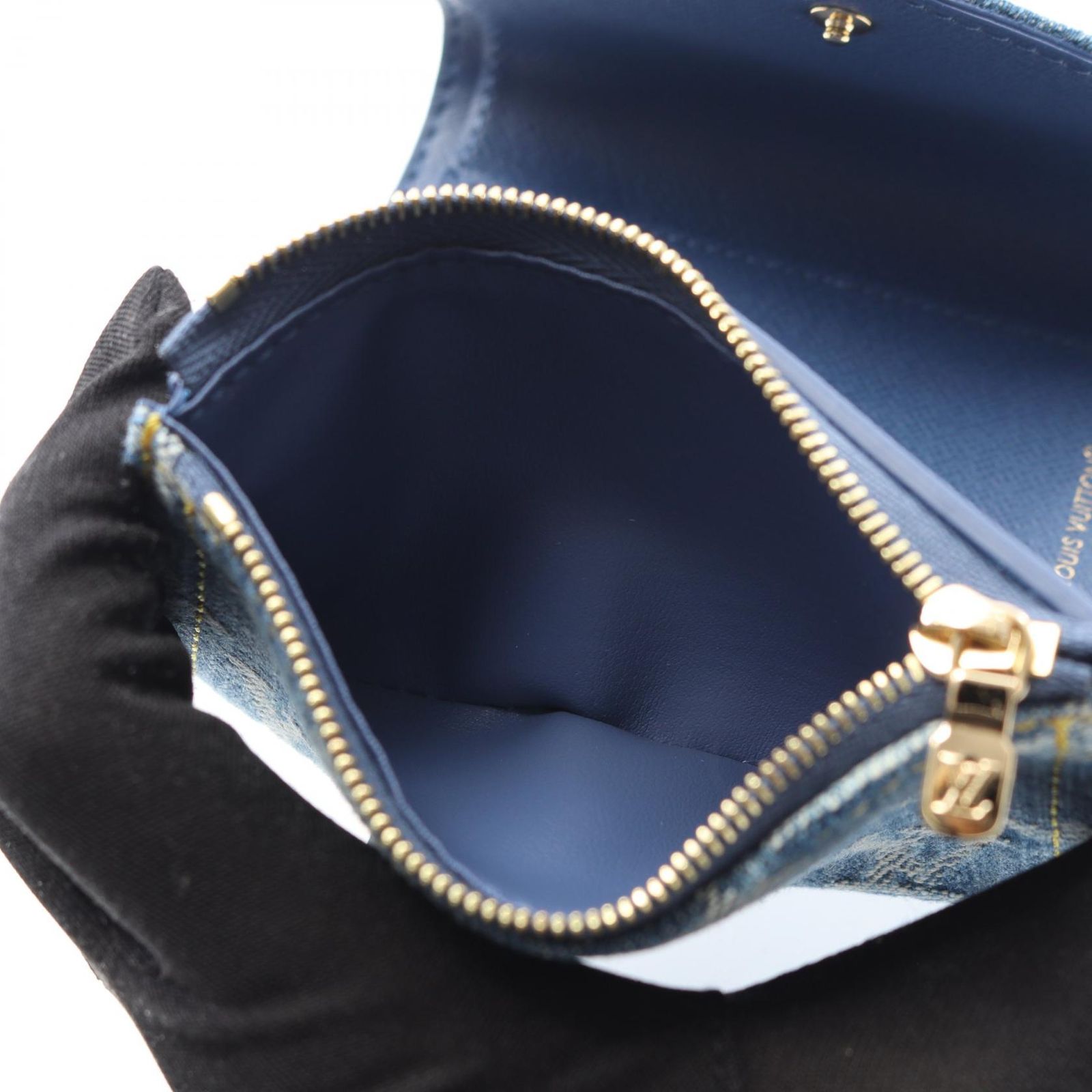 ☪ LOUIS VUITTON ルイ ヴィトン ポルトフォイユ ヴィクトリーヌ モノグラムデニム 三つ折り財布