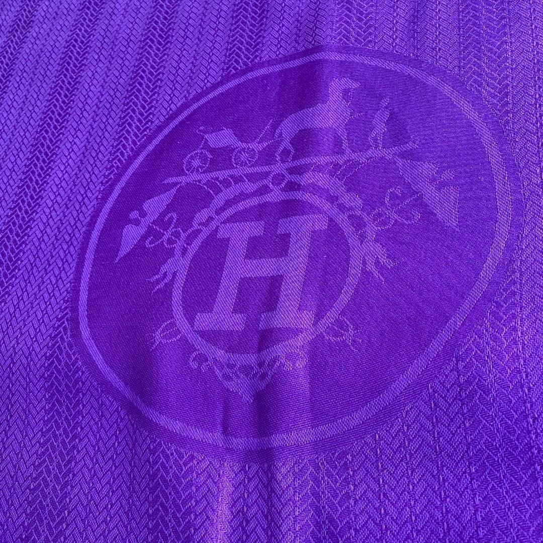 エルメス カシシル スカーフ ストール ロゴ パープル 紫 シルク
