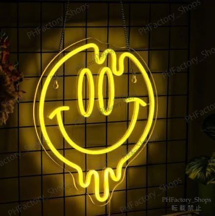 Amazon.co.jp: LED ネオンサイン 笑顔スマイルカン雑貨ネオン