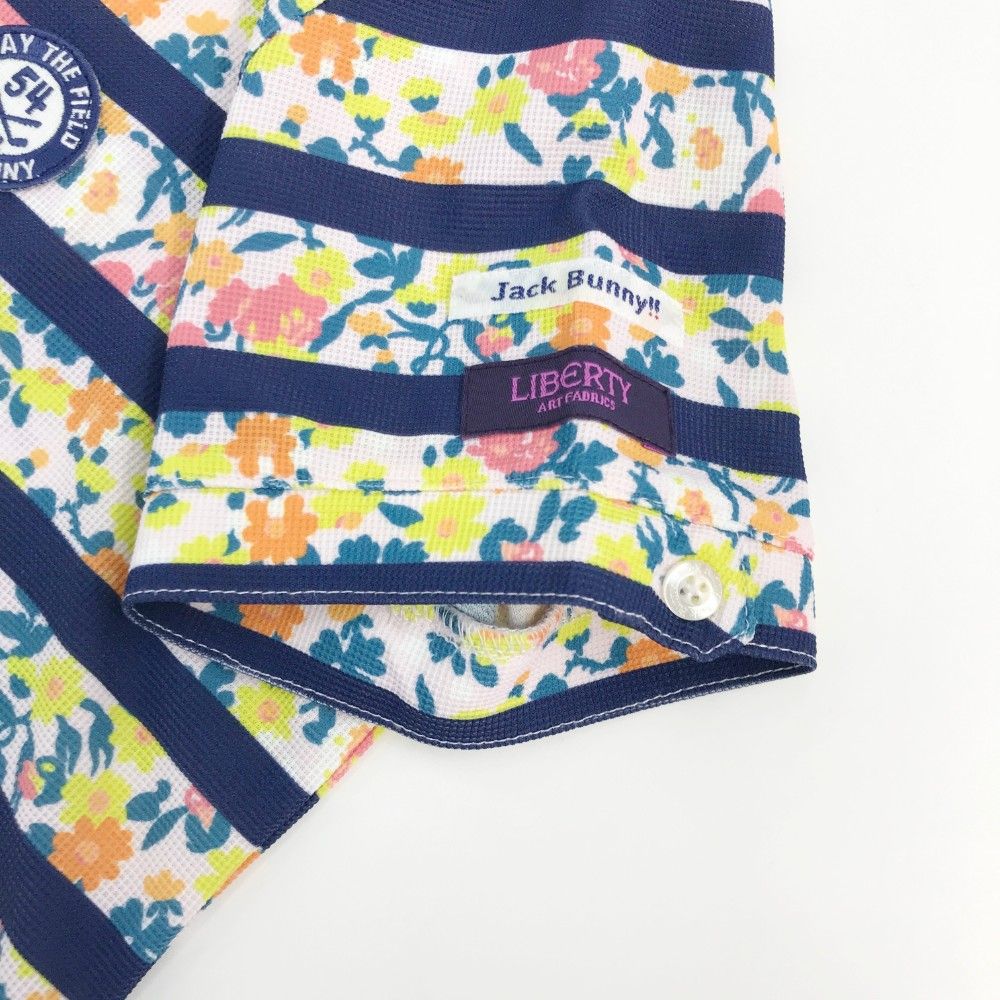 サイズ 0 JACK BUNNY ジャックバニー LIBERTY 半袖ワンピース 花 ボーダー柄 ピンク系 240101041106 ゴルフウェア レディース ストスト WHITEMONARCHHOTEL_COM