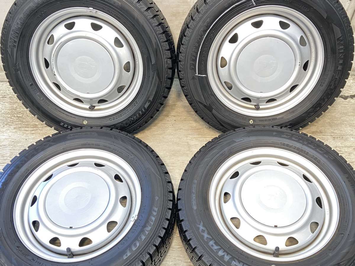155/70R13  nダンロップ ウィンターマックス WM02 n　 キャロウィン LZ n13x4.0  100/110/114.3-4穴 n中古タイヤ スタッドレスタイヤ ホイールセット 4本セットn w13250920035