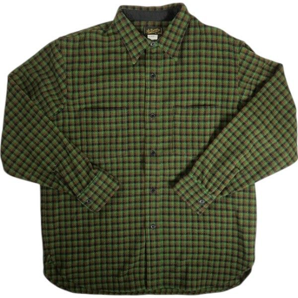 Size【16.5】 At Last ＆ Co アットラスト/BUTCHER PRODUCTS ブッチャープロダクツ WOOL SHIRT CHINSTRAP 長袖シャツ 緑 【中古品-非常に良い】 20814001